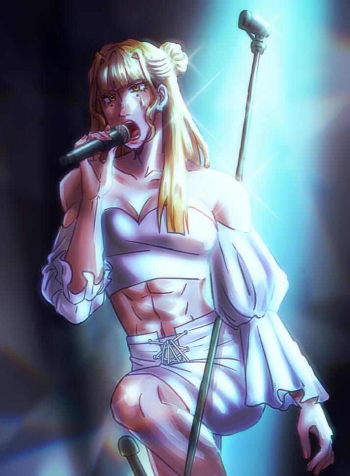 full body, full color + background